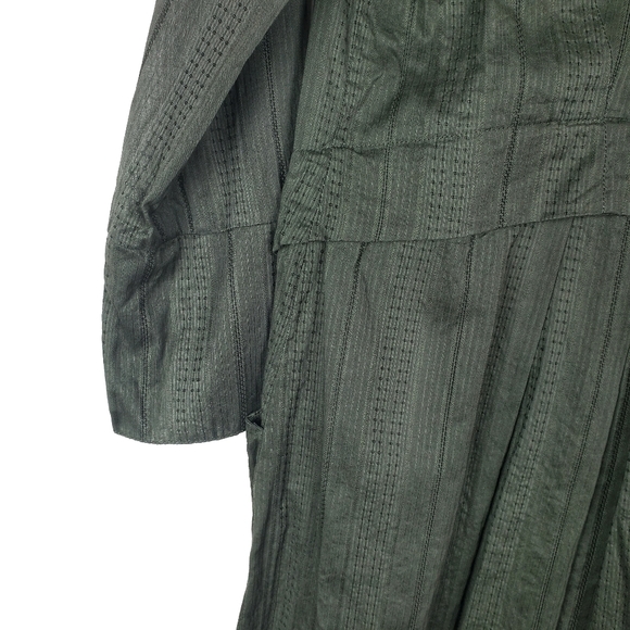 CAbi Got You Covered Olive Green Button Down T-Shirt Jacket Dress Size: X-Small - Picture 7 of 7